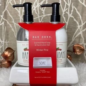 Rae Dunn farmhouse home decor xmas christmas soap kitchen bath home new htf rd